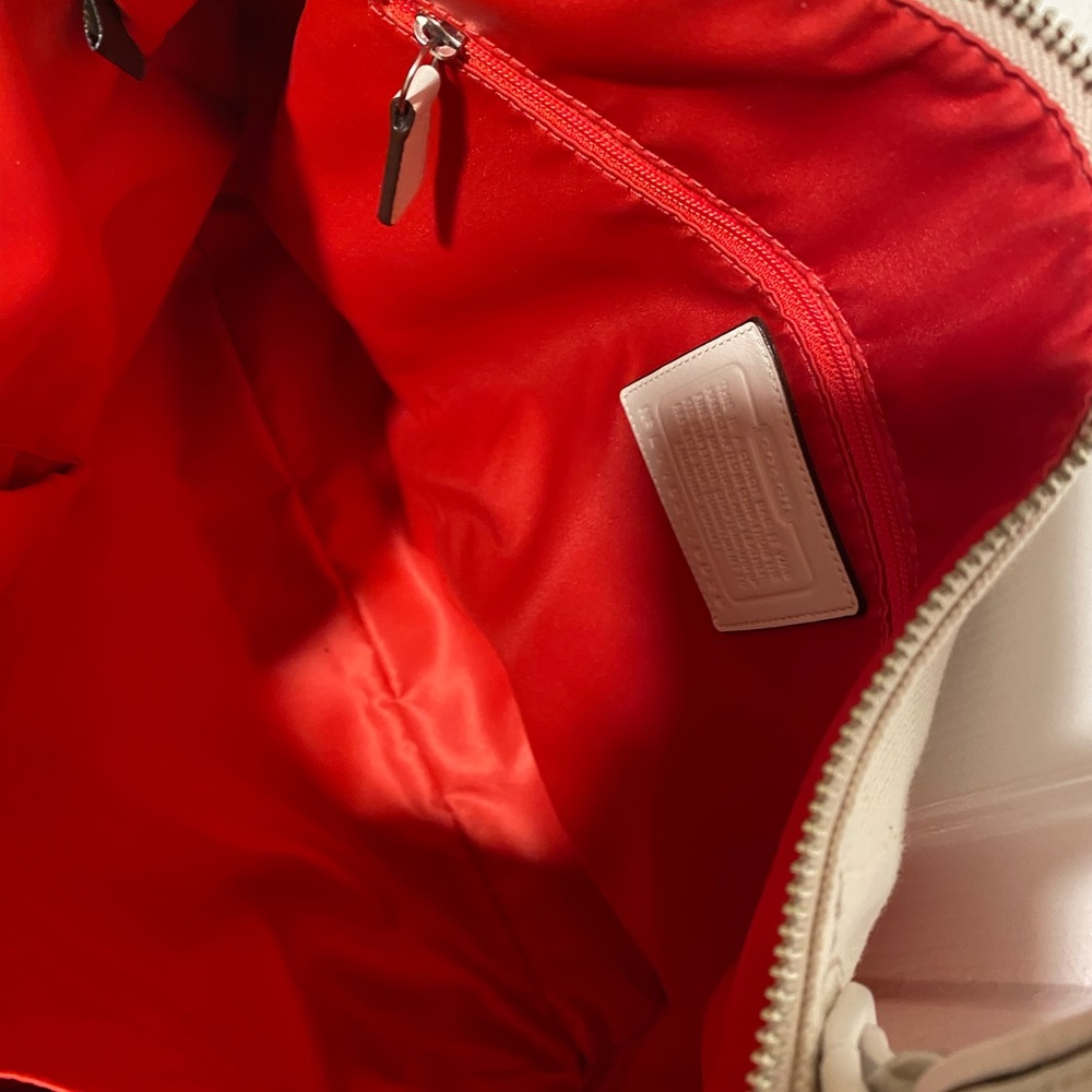 Coach sparkle, Canvas Tote Bag - Orange and Cream - Picture 6 of 10